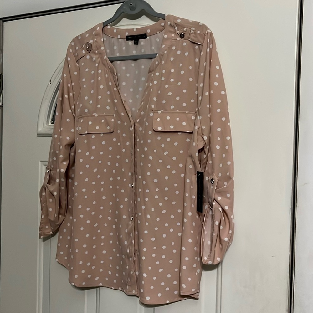 Blush pink Adrienne Vittadini blouse